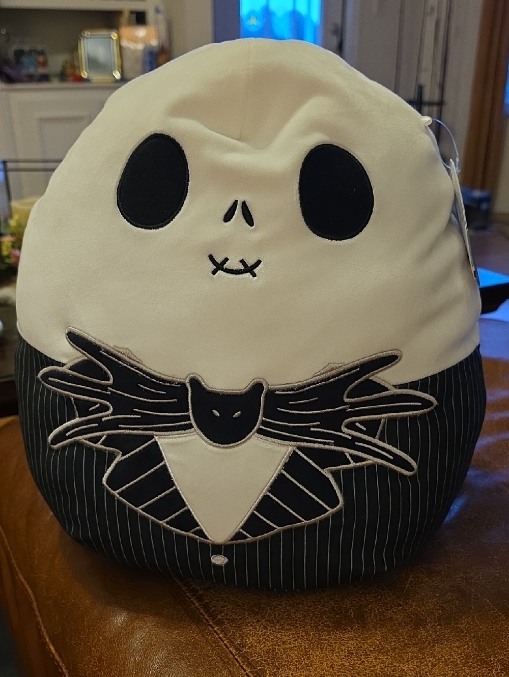 14 Inch Jack Skellington Squishmallow Pillow - Black & White Brand New